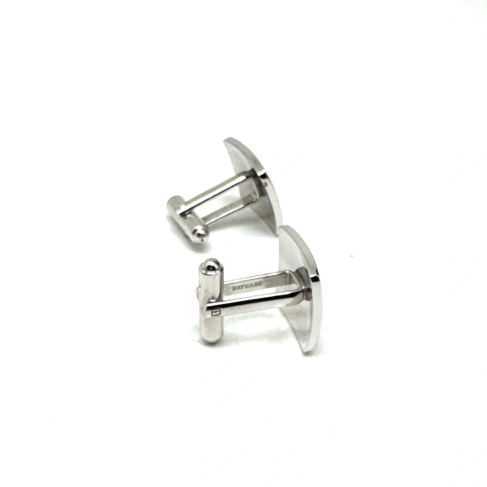 Vintage Hayward Polished Silver Floral Square Cufflinks - Men's Accessories